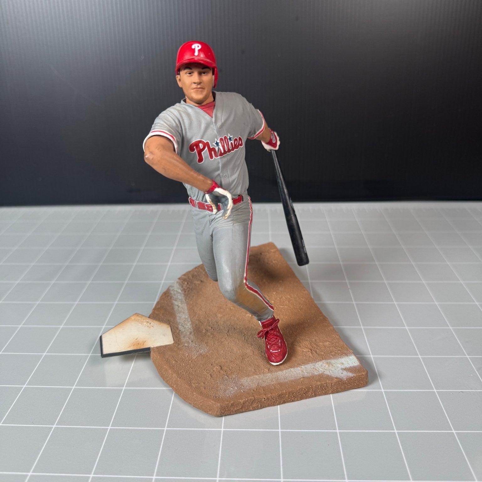 Josh Burrell Phillies Baseball Figure 2003 Home Plate Base MLB McFarlane