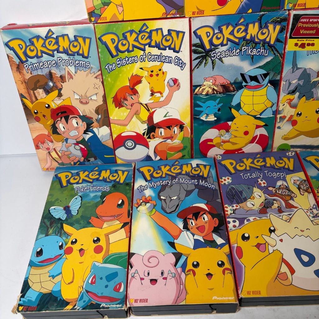 Pokemon VHS Lot of 12 Viz Video Pioneer Anime Tapes Pikachu I Choose You