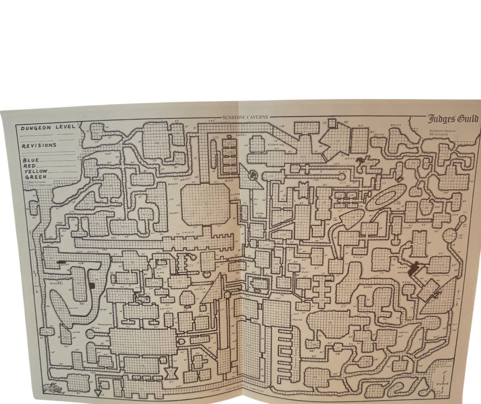 Dungeons & Dragons Thunderhold Castle of the Dwarven King Judges Guild 1976 Maps