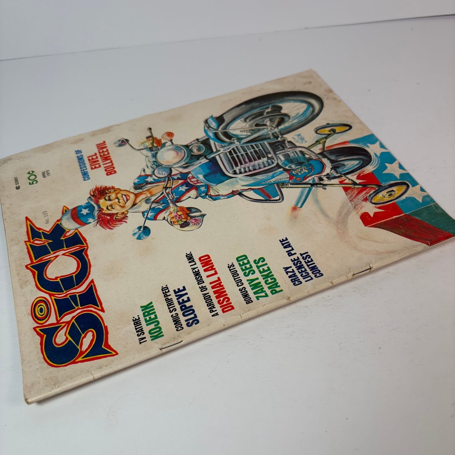 Sick Magazine April 1975 No. 103 Evel Knievel Parody Humor Joe Simon