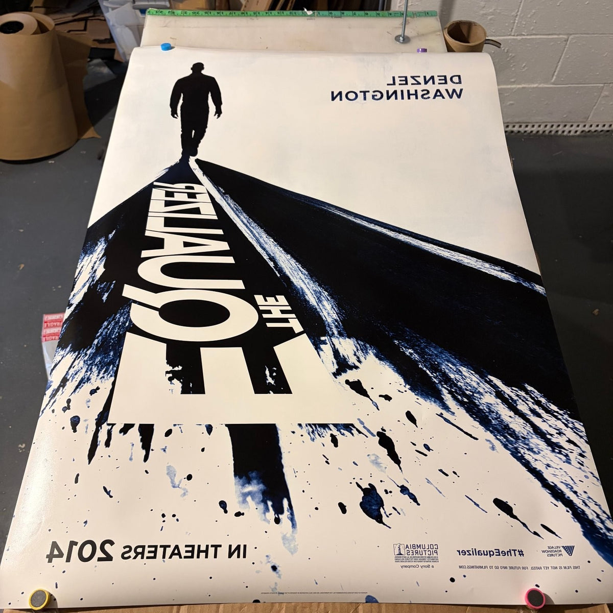 The Equalizer 2014 One Sheet Movie Poster Original Double-Sided Denzel Preview