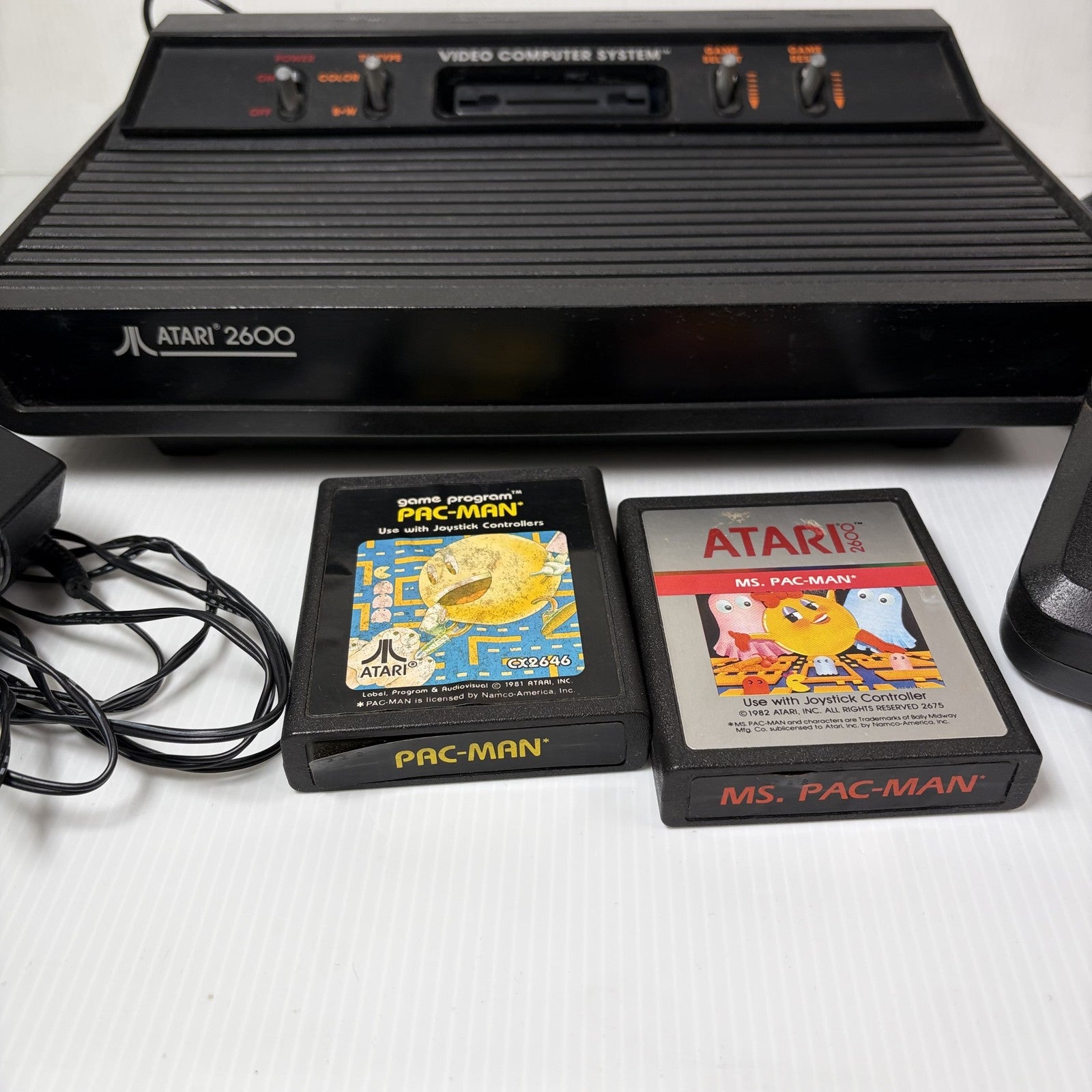 Atari 2600 VCS Vader System Console w/ Pac-Man, Ms. Pac-Man & 2 Joysticks