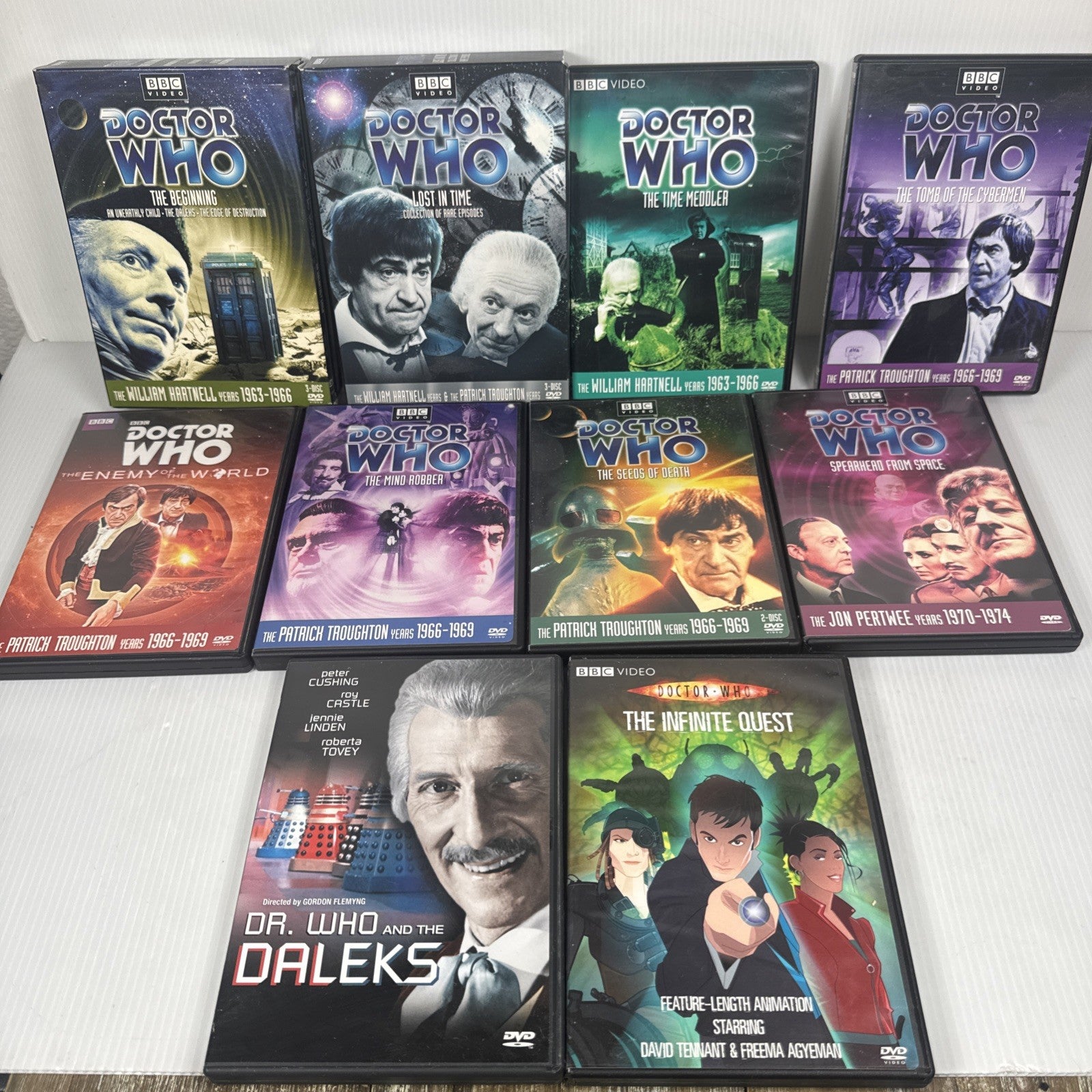 Mixed Lot Of 12 Doctor Who DVDs Early Years & Movies US Releases NTSC
