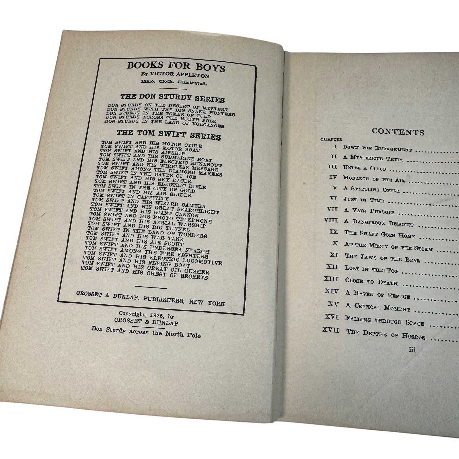 Lot of Antique 1920s 1st Print Hardcover Tom Swift & Don Sturdy Books Appleton