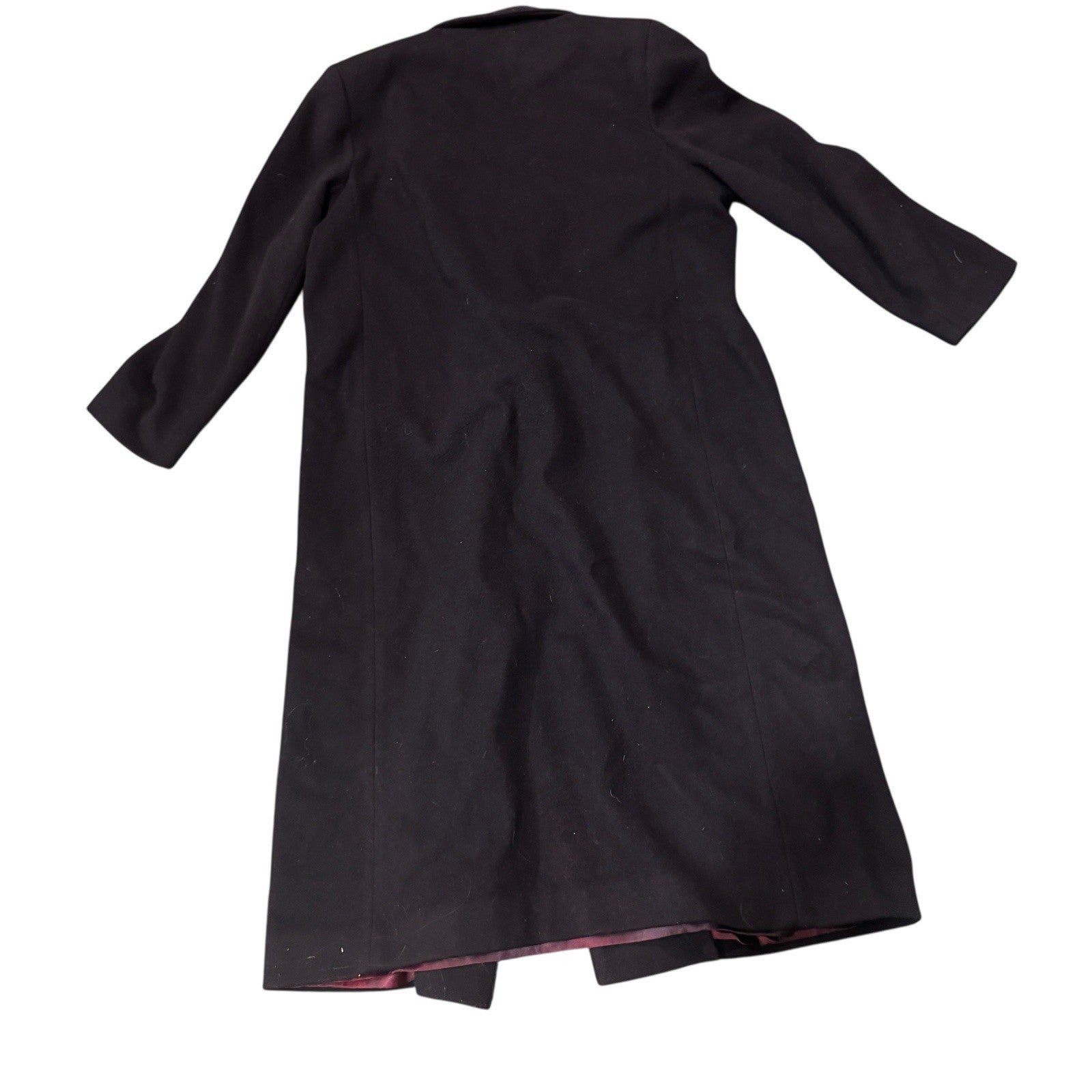 Pendleton Women’s Wool Trench Coat Double Breasted Petit Size 12p Navy