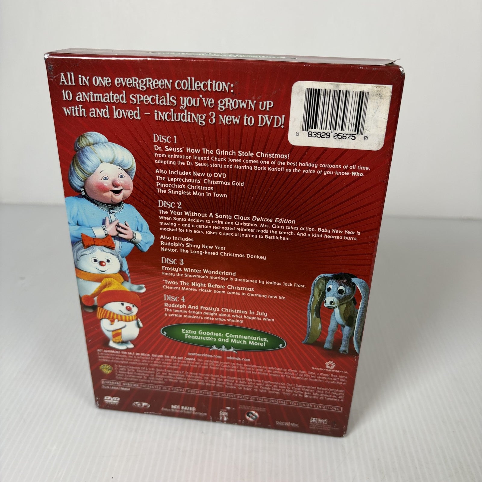Classic Christmas Favorites 10 Holiday Movies DVD Set Dr Seuss Grinch Rudolph