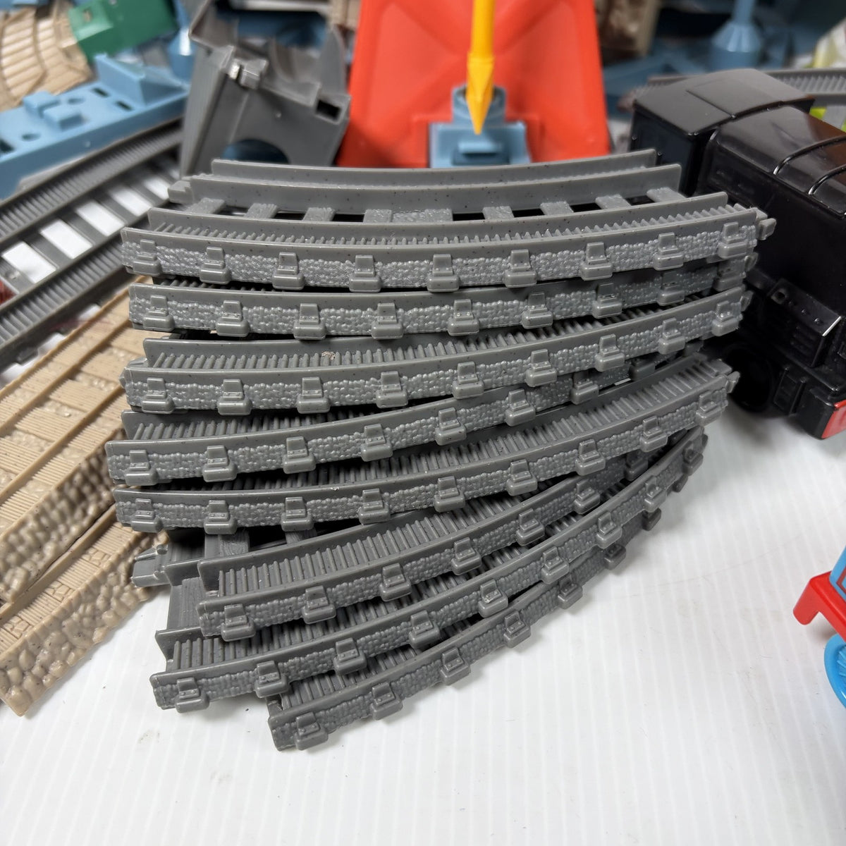 Thomas & Friends TrackMaster Train Set Lot Thomas, Diesel, Track & Buildings