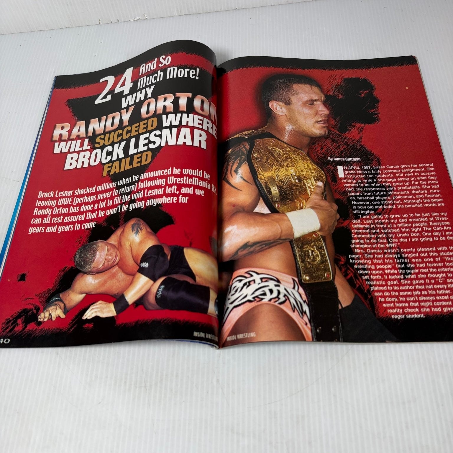 Inside Wrestling Magazine February 2005 Randy Orton Brock Lesnar WWE