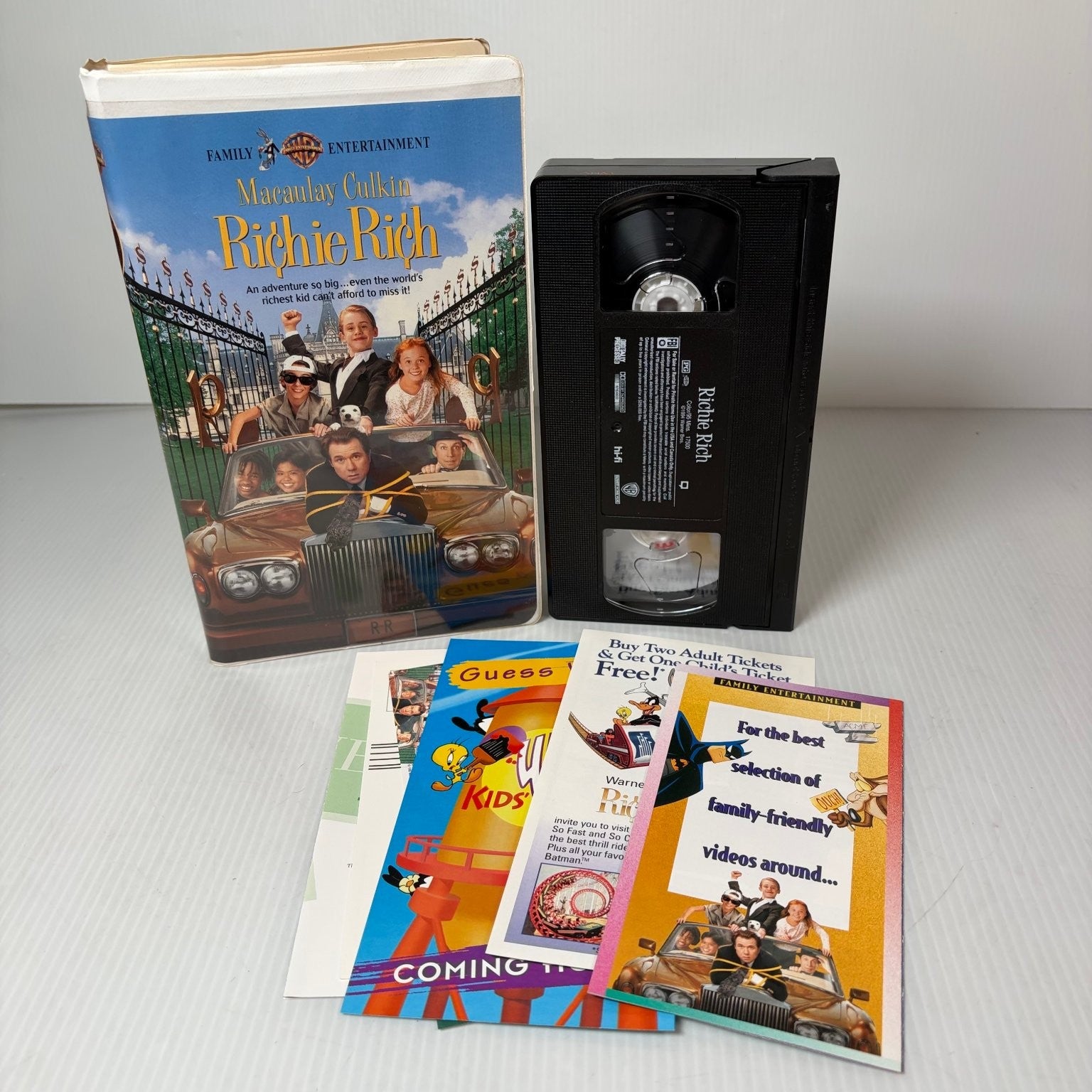 Richie Rich VHS 1994 Family Comedy Macaulay Culkin Warner Bros. Inserts