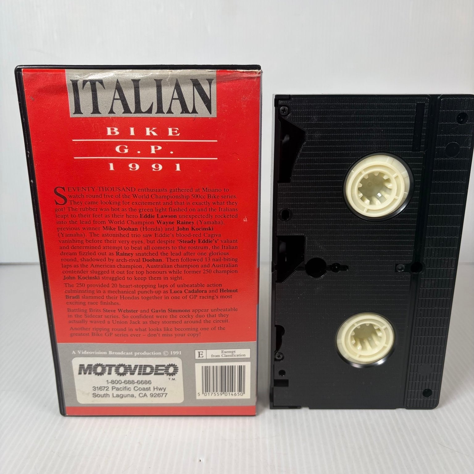 Italian Bike GP 1991 VHS Motorcycle Grand Prix Race Motovideo Shoei