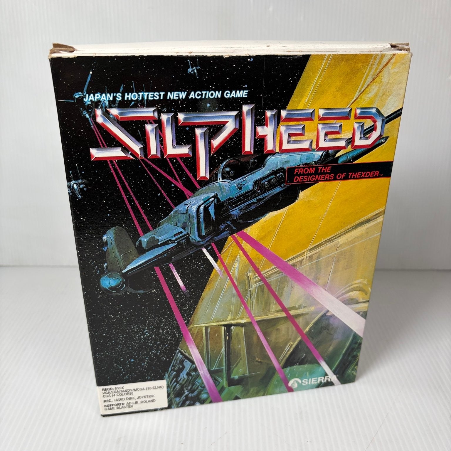 Silpheed MS-DOS PC Big Box Video Game 3.5" Floppy Disk Space Shooter Complete