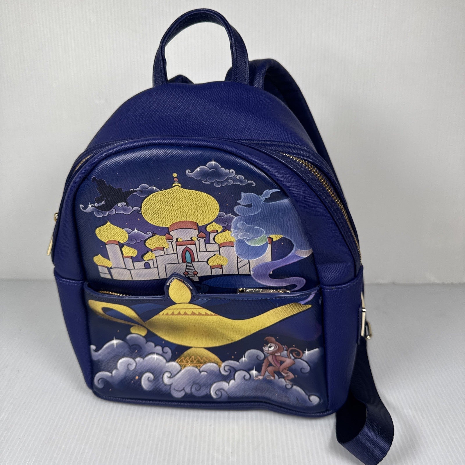 Loungefly Disney Aladdin Princess Jasmine Castle Abu Mini Backpack Genie Lamp