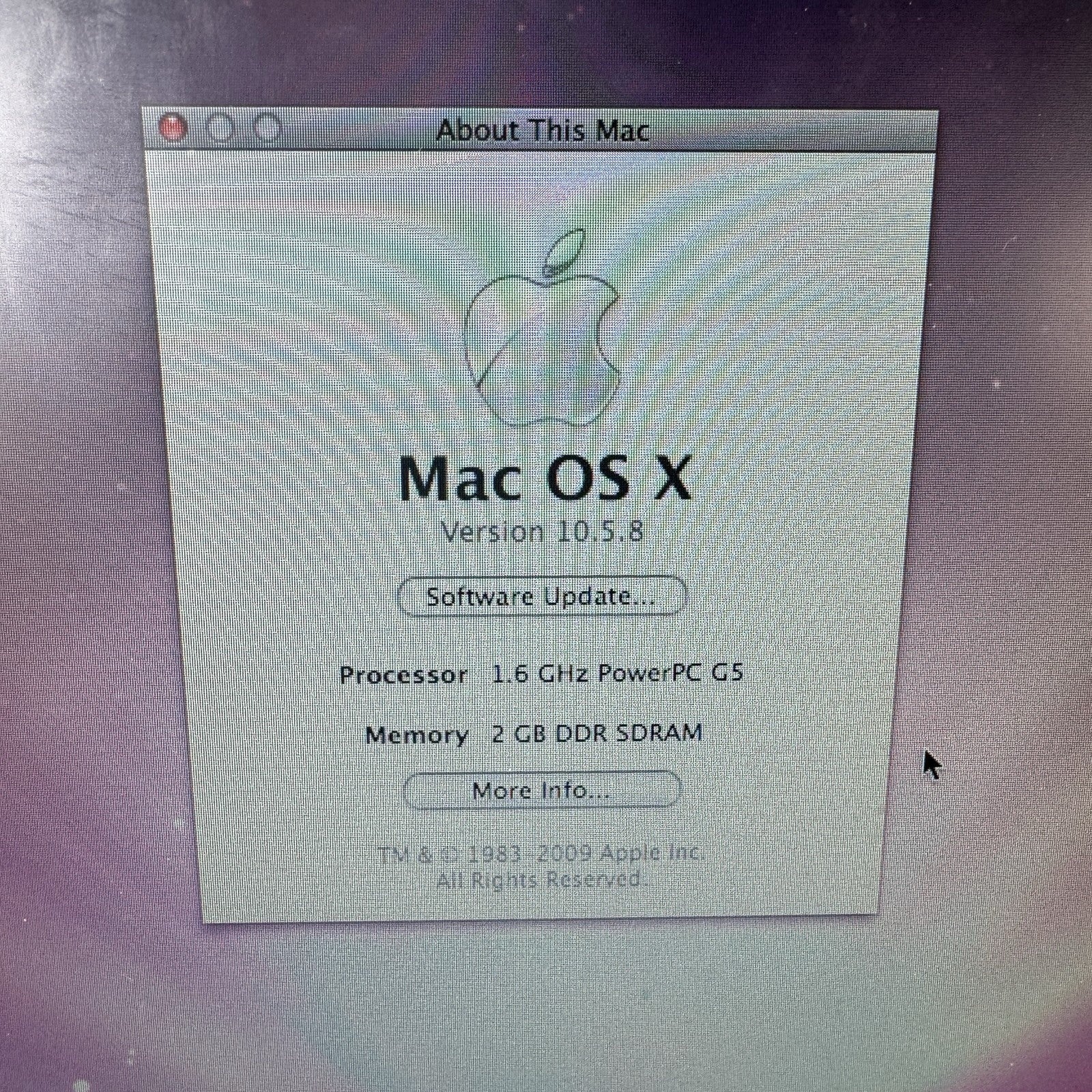 Apple iMac A1058 17" Desktop (August, 2004) PowerPC G5 2GB DDR SDRAM Works