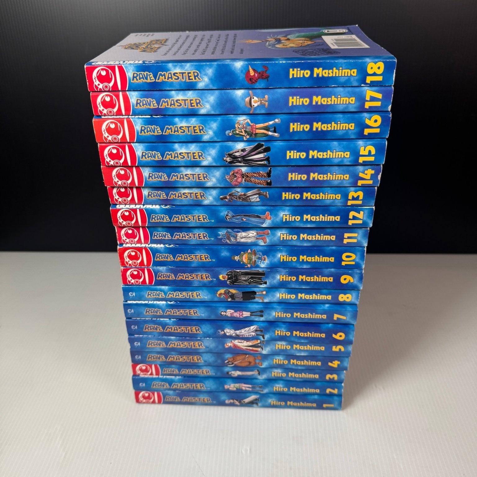 Rave Master Lot of 18 Manga Volumes 1-18 Hiro Mashima Tokyopop Starter Set