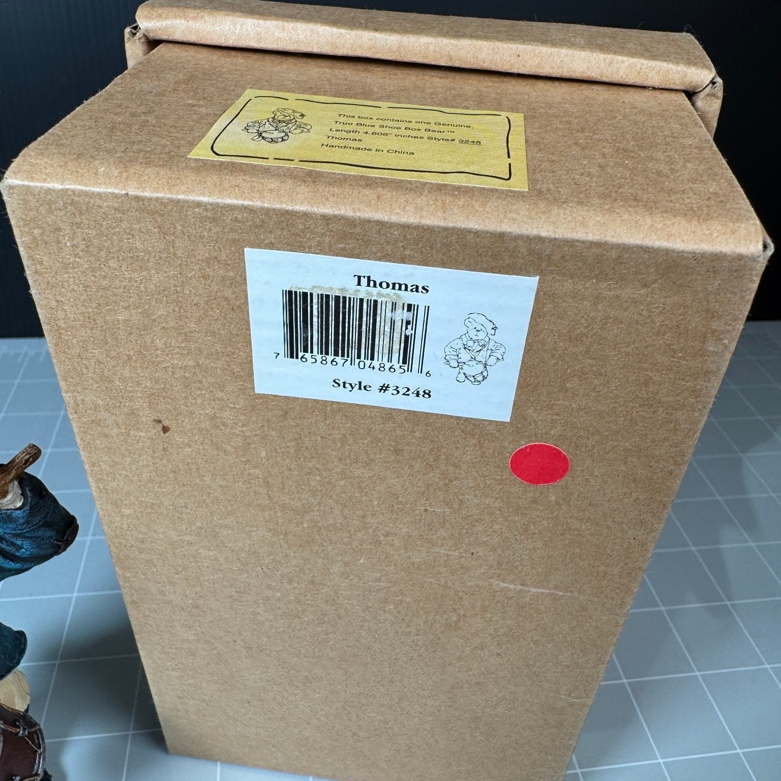 Thomas Drummer True Blue Shoe Box Bear Style 3248 Resin Figure in Original Box