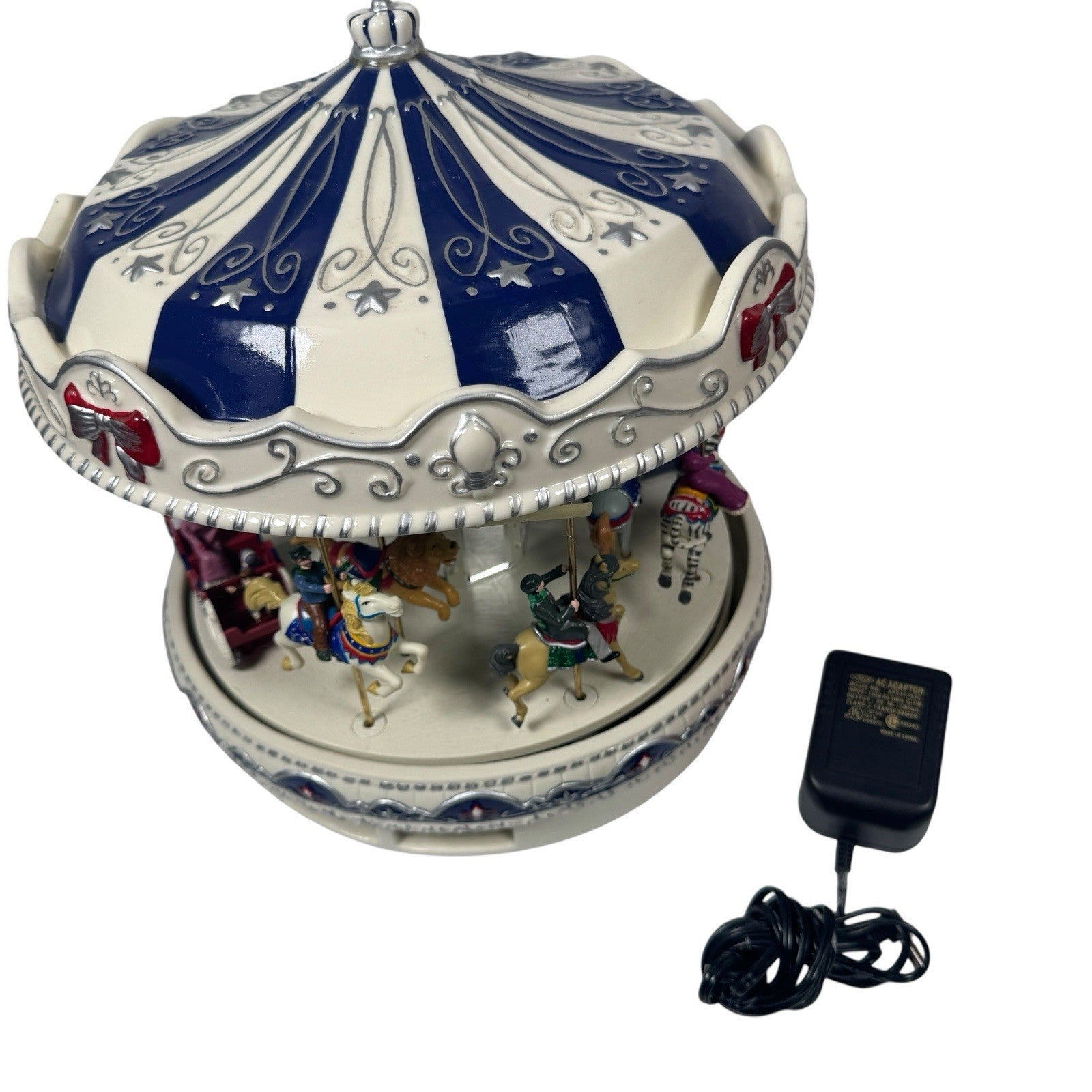 Mr. Christmas Porcelain Merry-Go-Round Carousel 30 Songs Tested & Working