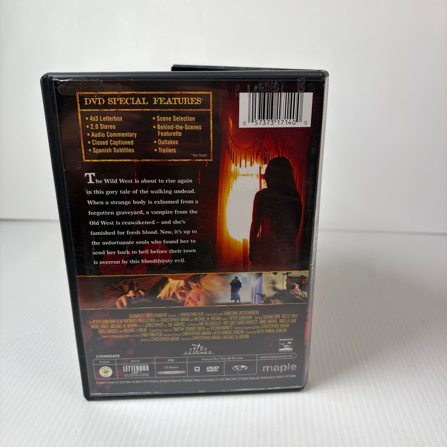 After Sundown DVD 2006 Horror Western Vampire Special Features