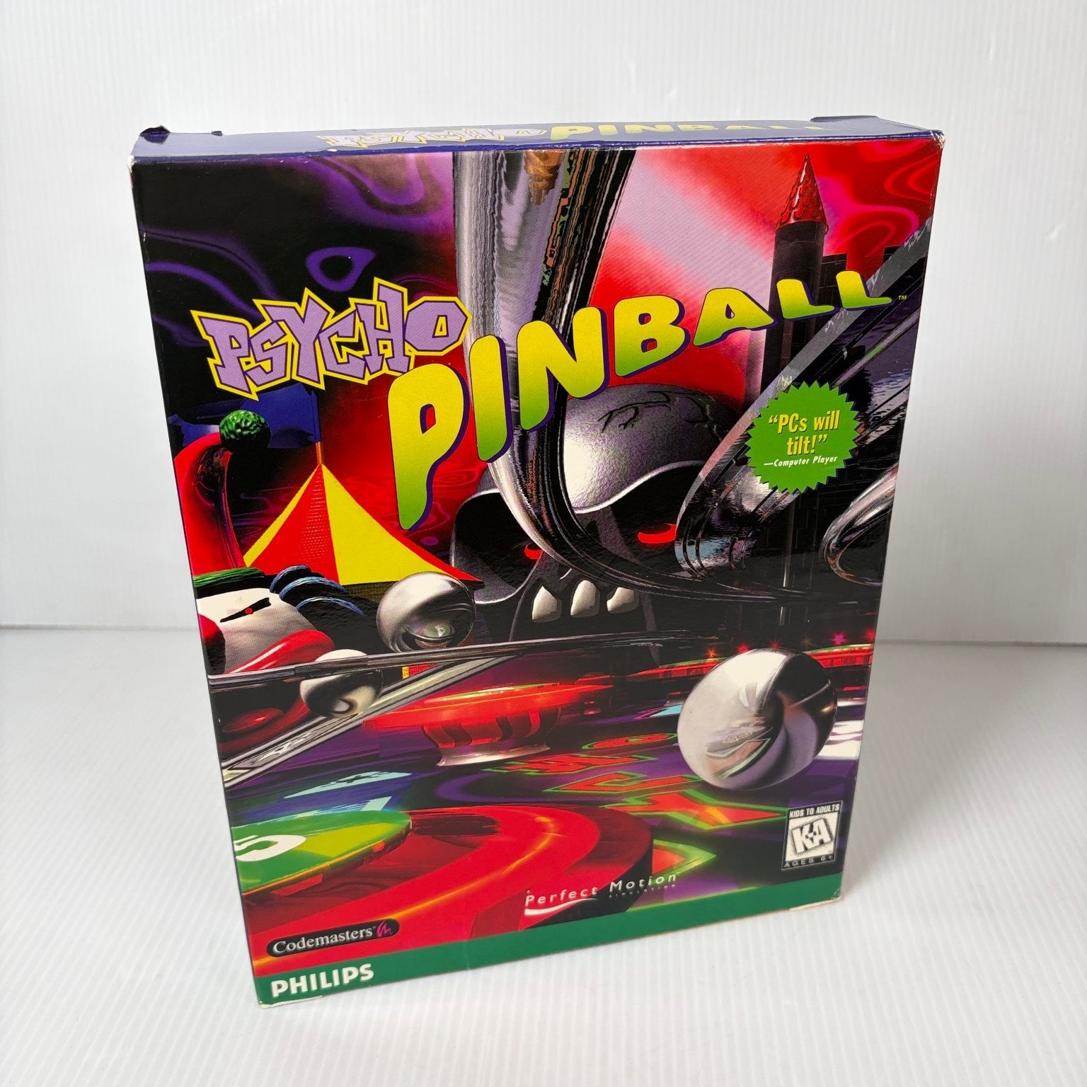 Psycho Pinball Big Box PC CD-ROM Video Game Retro Classic Pinball Complete