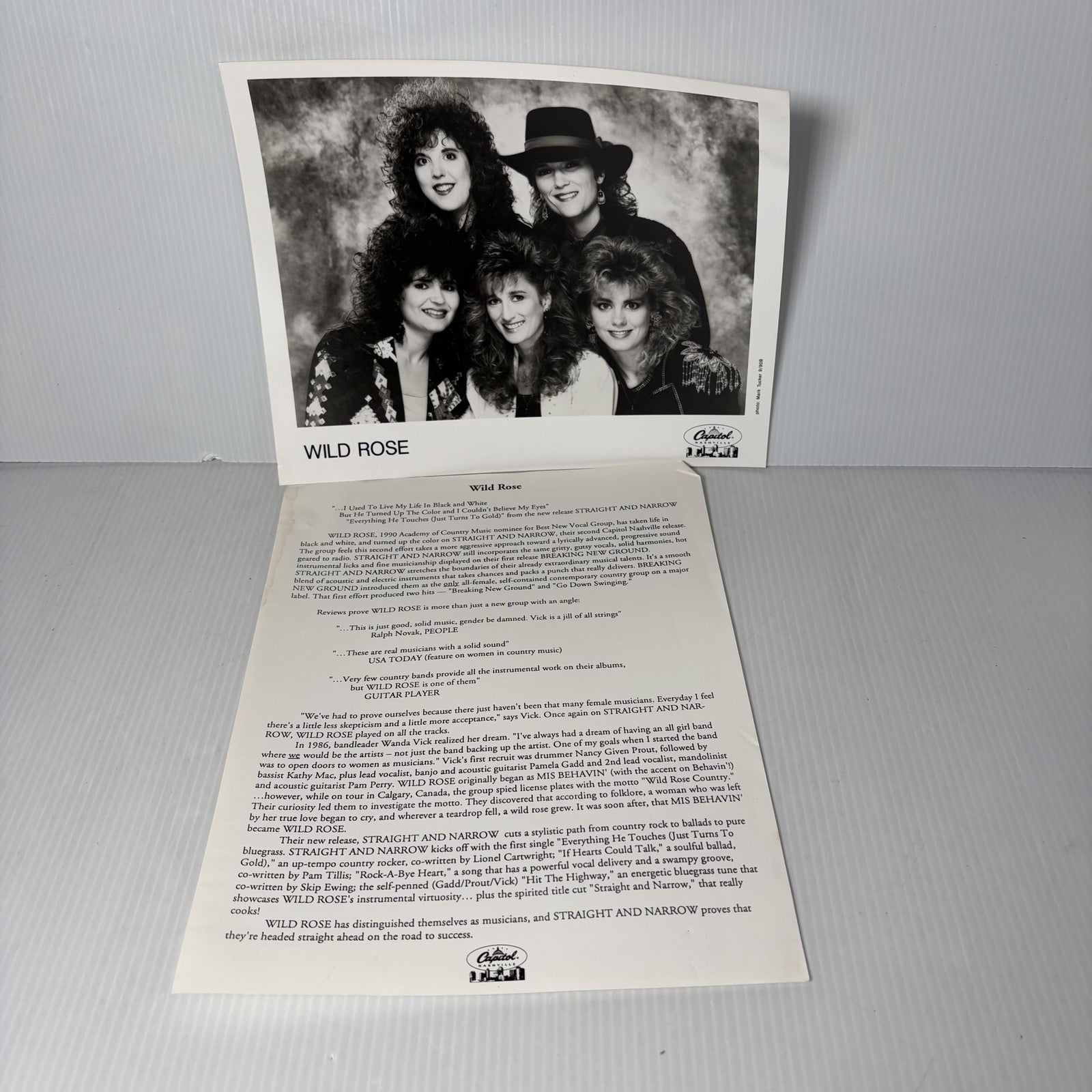 WILD ROSE Country Music Band Promo Photo 1990 Capitol Records Press Kit