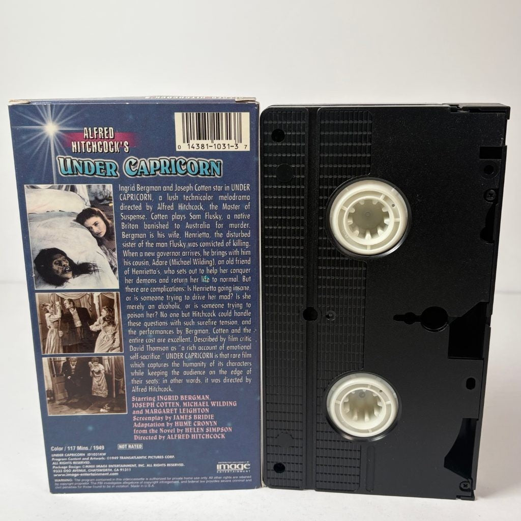 Alfred Hitchcock's Under Capricorn VHS Ingrid Bergman Joseph Cotten Image Ent