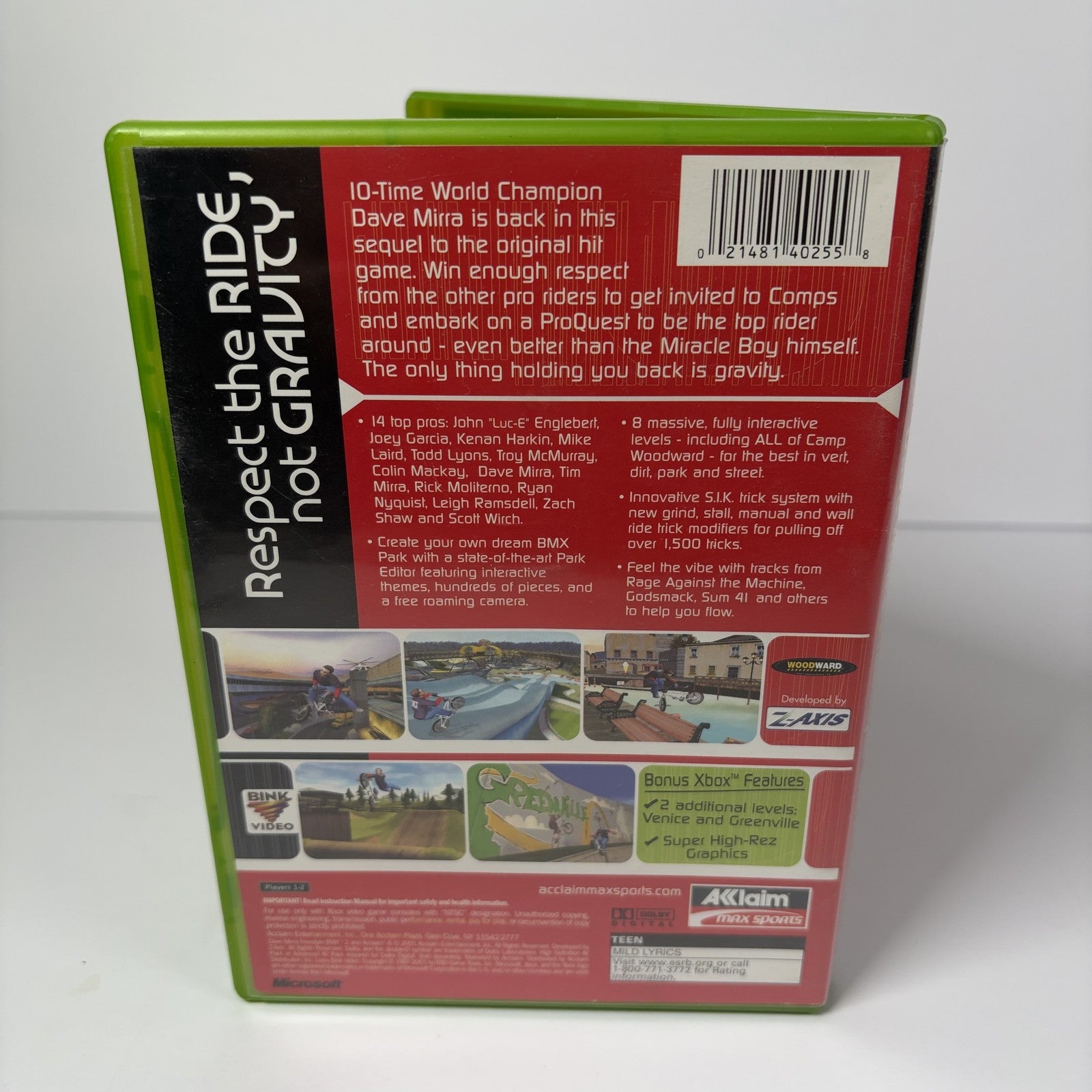 Dave Mirra Freestyle BMX 2 Microsoft Xbox Original Xbox in Original Case