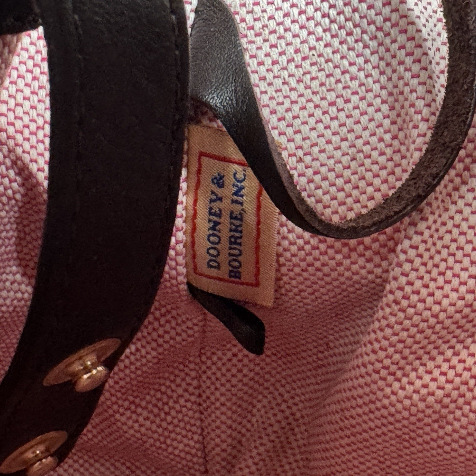 Dooney & Bourke Giraffe Print Leather Satchel Handbag Purse W/ Duck Hook & Loop