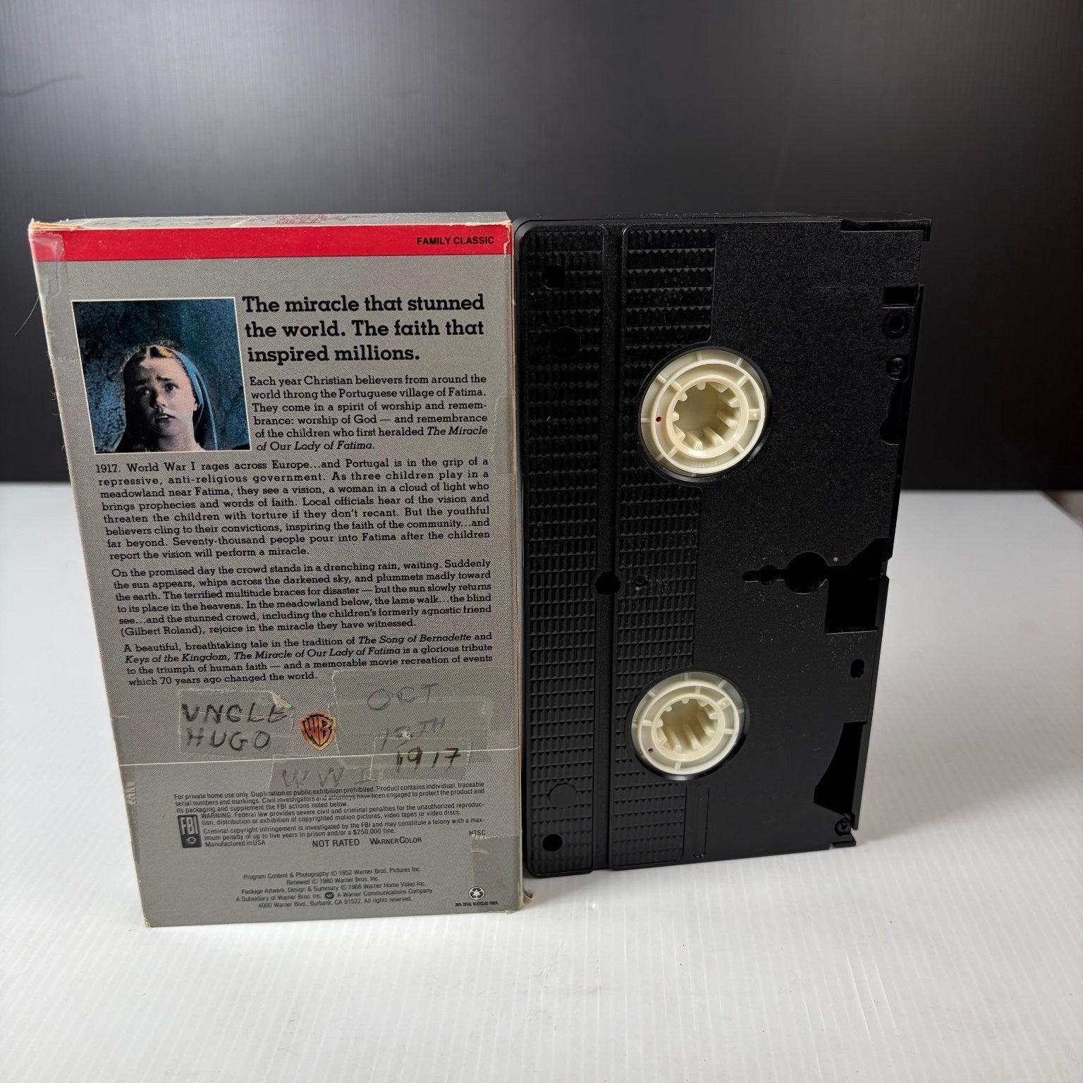 The Miracle of Our Lady of Fatima VHS 1952 Drama Family Classic WB