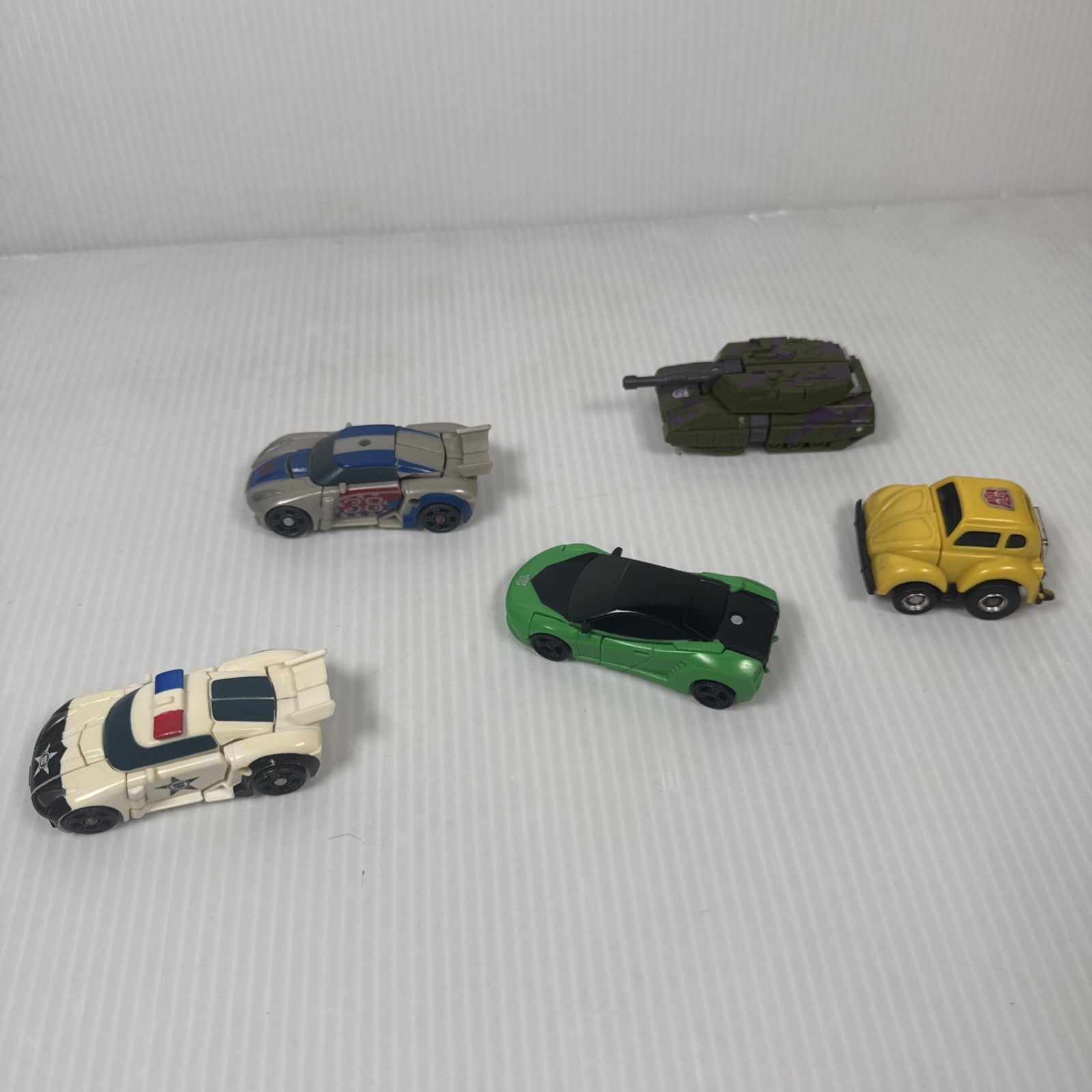 Lot Of 5 Transformers Prowl Smokescreen Megatron Bumblebee Crosshairs Prime 3”