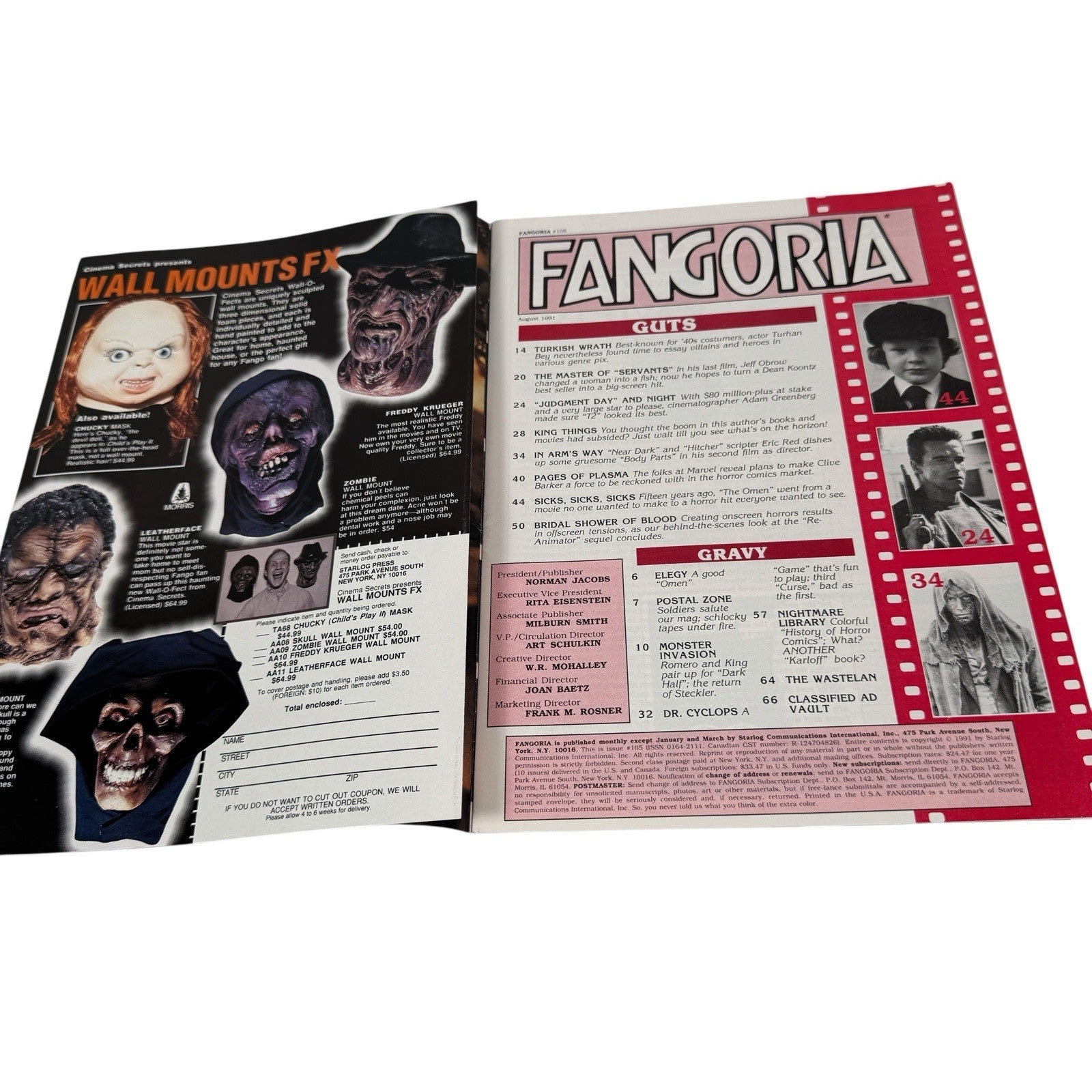 FANGORIA # 105 - Body Parts, The Dark Half August 1991 VF/NM HORROR Magazine