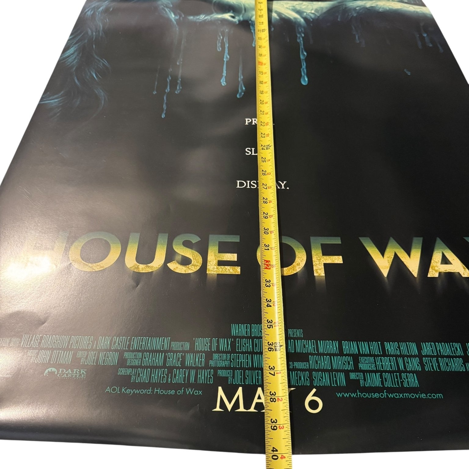 House of Wax 2005 Double Sided One-Sheet Movie Poster Warner Bros. Horror