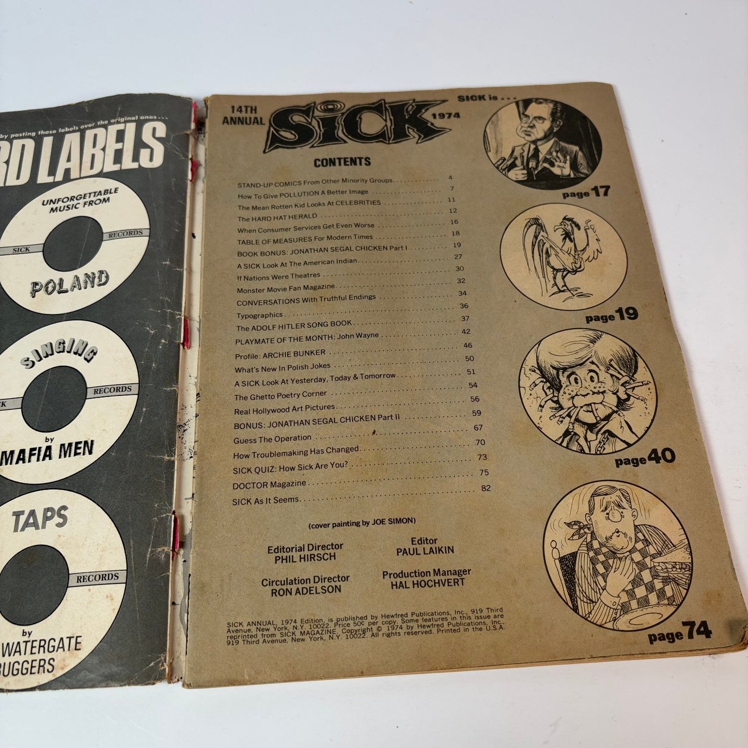 Sick Magazine 1974 14th Annual Jonathan Segal Chicken Humor Satire