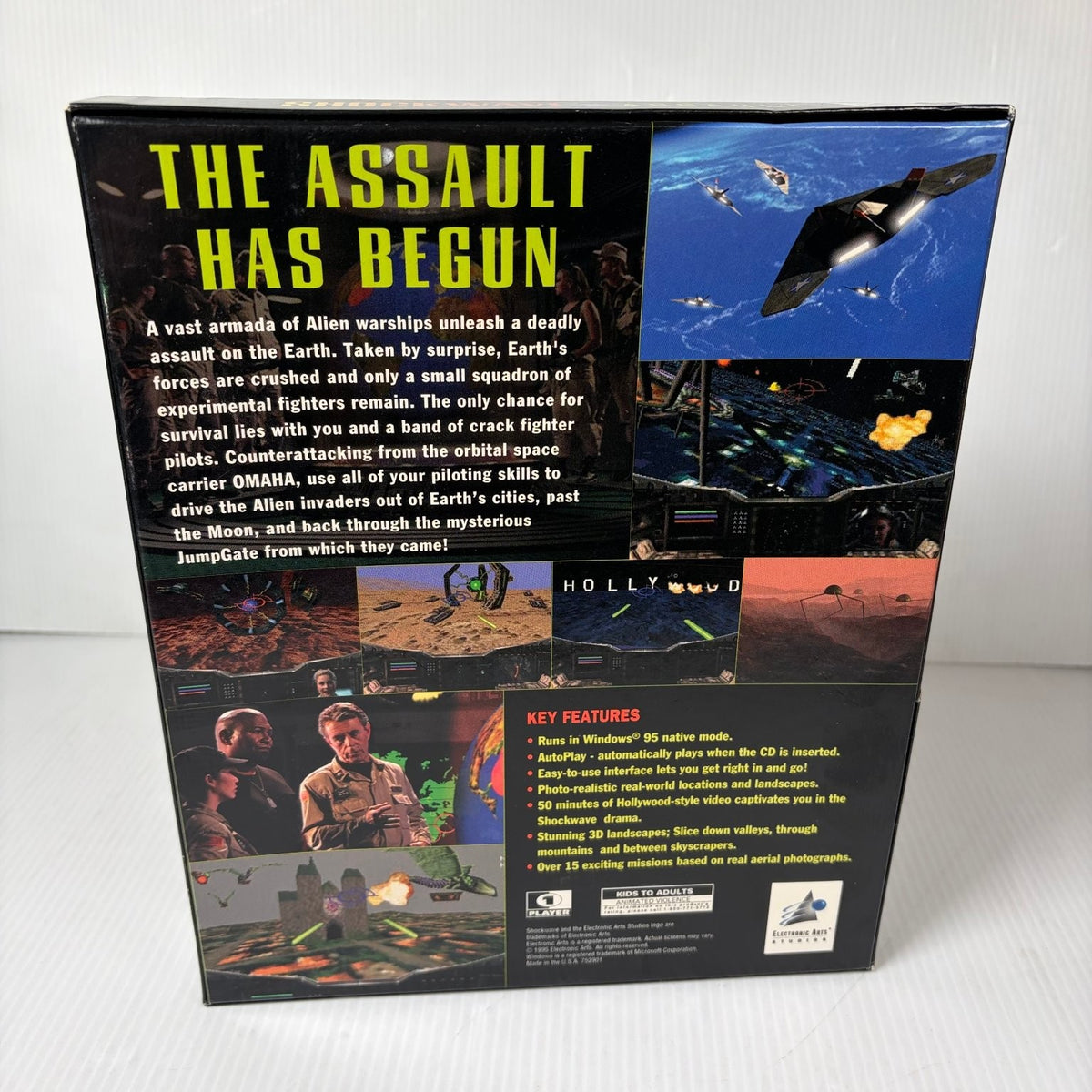 Shockwave Assault Windows 95 Big Box PC Complete Video Game Flight Combat Sci-Fi