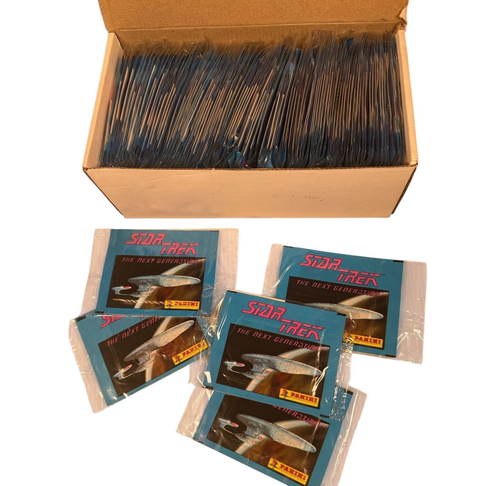 Vintage Star Trek The Next Generation Panini Stickers Lot Of 100 Sealed Packs
