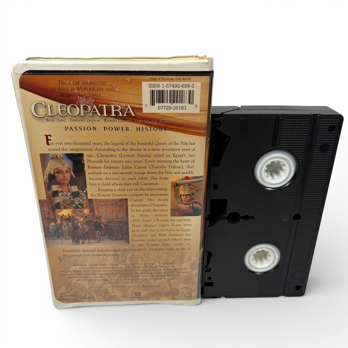 Cleopatra VHS 1999 Historical Drama Billy Zane Timothy Dalton Hallmark Artisan
