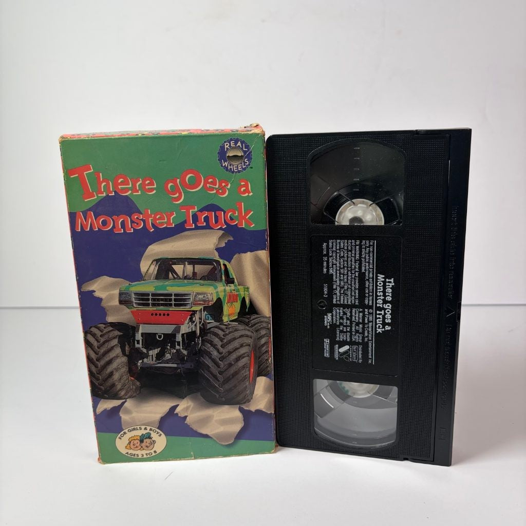 There Goes a Monster Truck VHS Real Wheels 1995 WarnerVision Kids Trucks