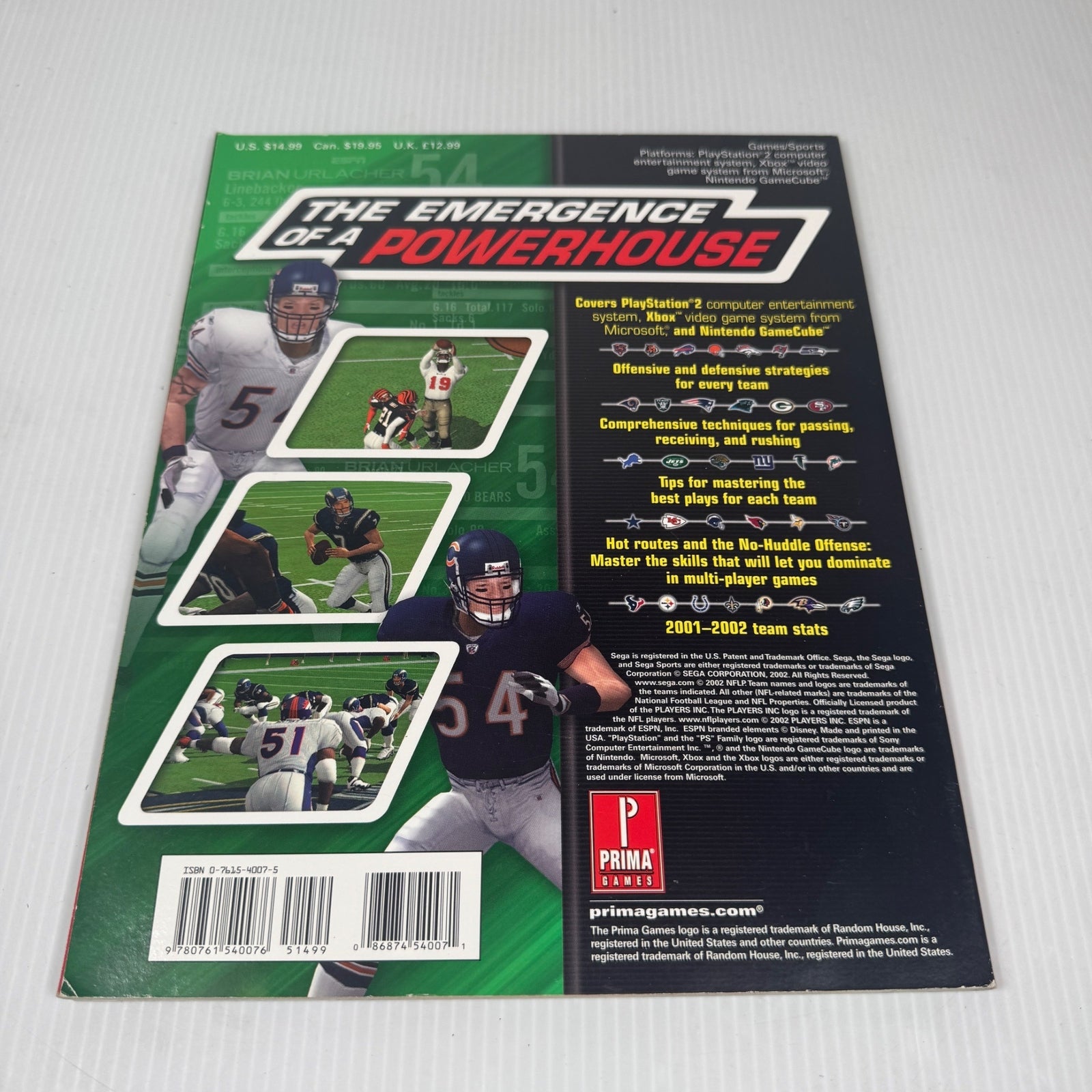 NFL 2K3 (Prima's Official Strategy Guide) Covers Gamecube & Other Systems