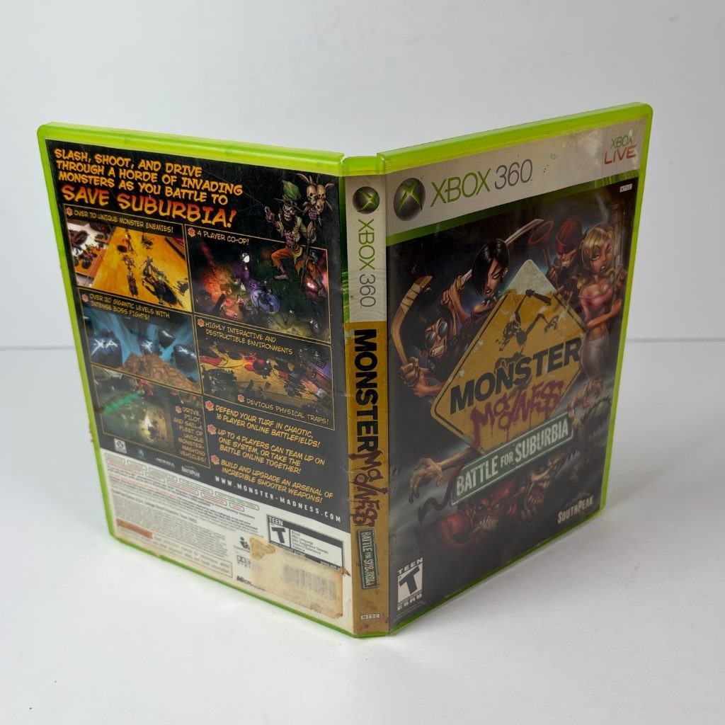 Monster Madness Battle for Suburbia Xbox 360 NTSC Complete CIB SouthPeak
