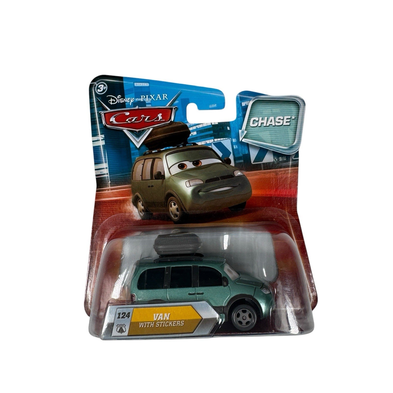 Disney Cars Van with Stickers #124 Die-Cast Car Chase Pixar Mattel Sealed