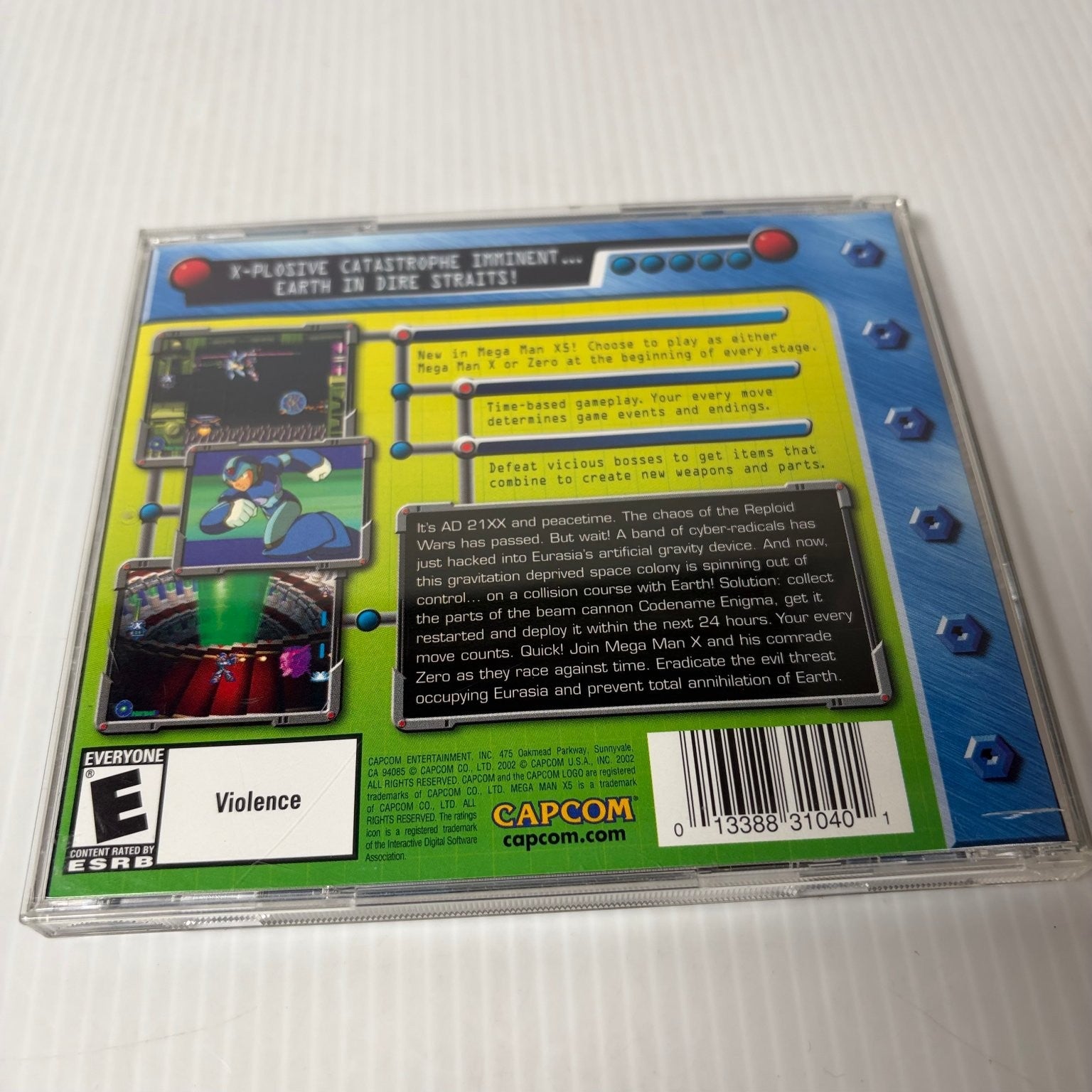 Mega Man X5 PC Video Game Capcom Windows 95 98 Retro Action Platformer