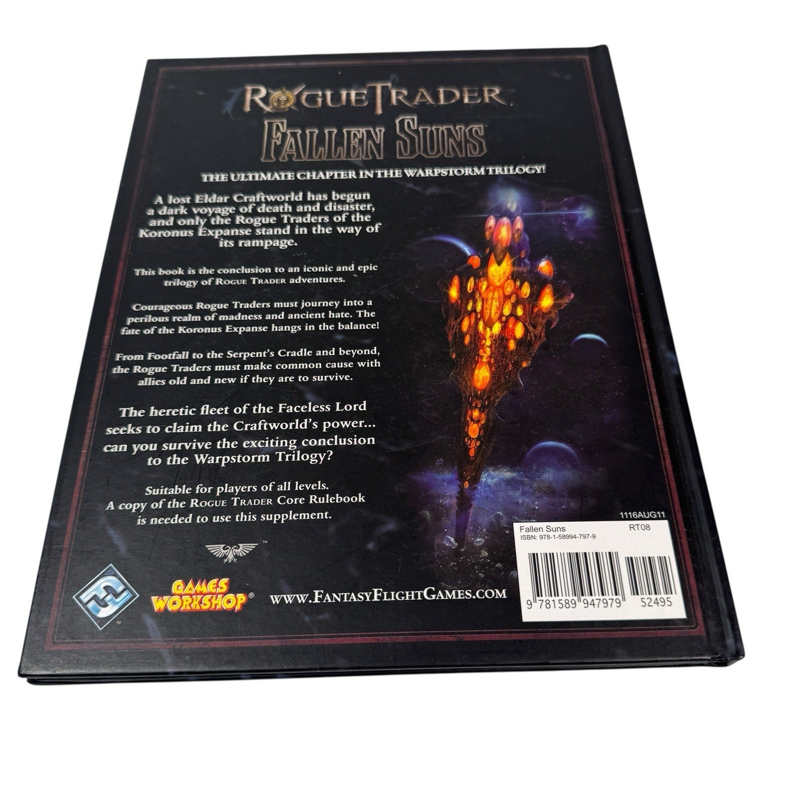 Warhammer 40K Rogue Trader Fallen Suns Hardcover Roleplaying Adventure John Dunn