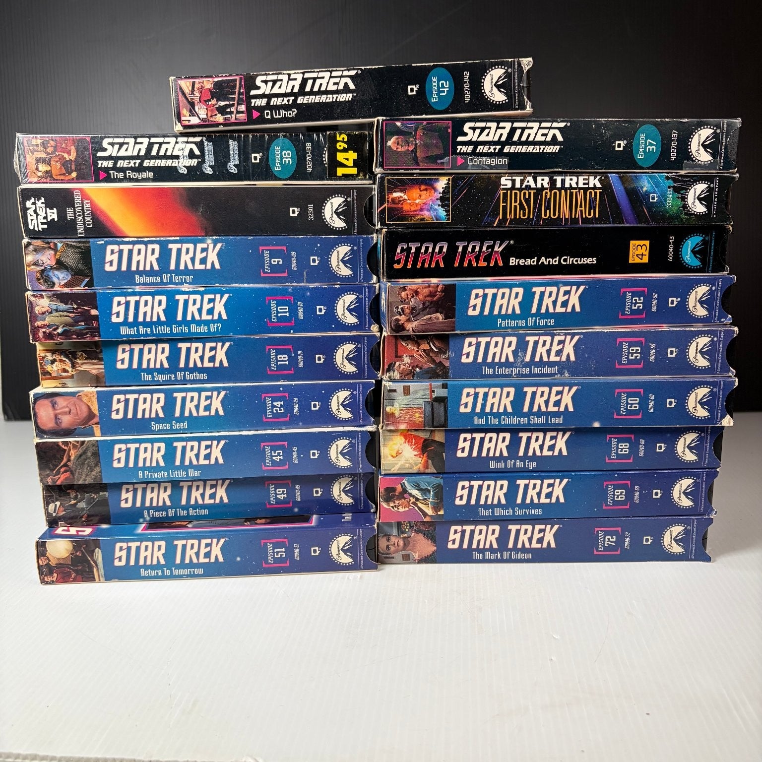 Lot of 19 Star Trek VHS The Next Generation, Movies & Original Series