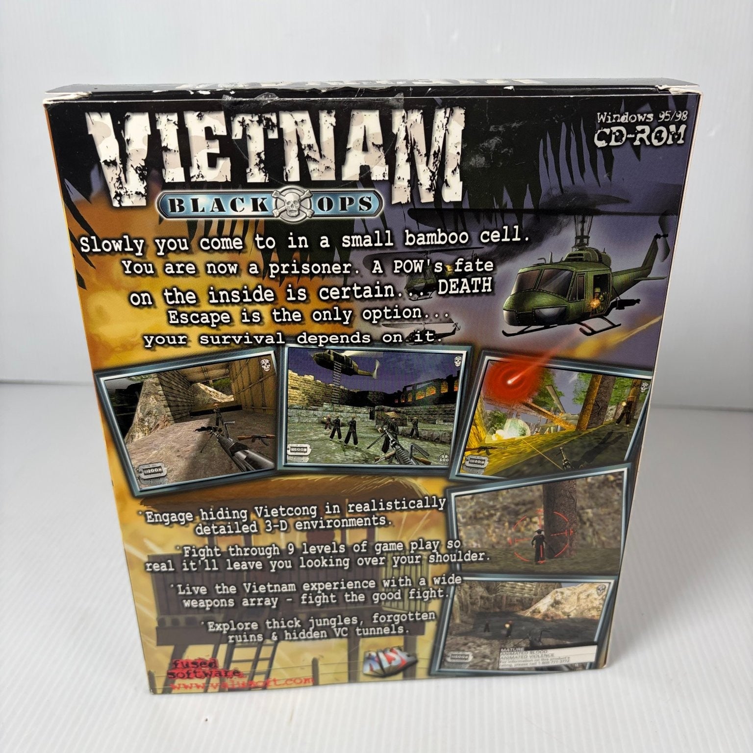 Vietnam Black Ops PC CD-ROM Big Box Video Game FPS War ValuSoft
