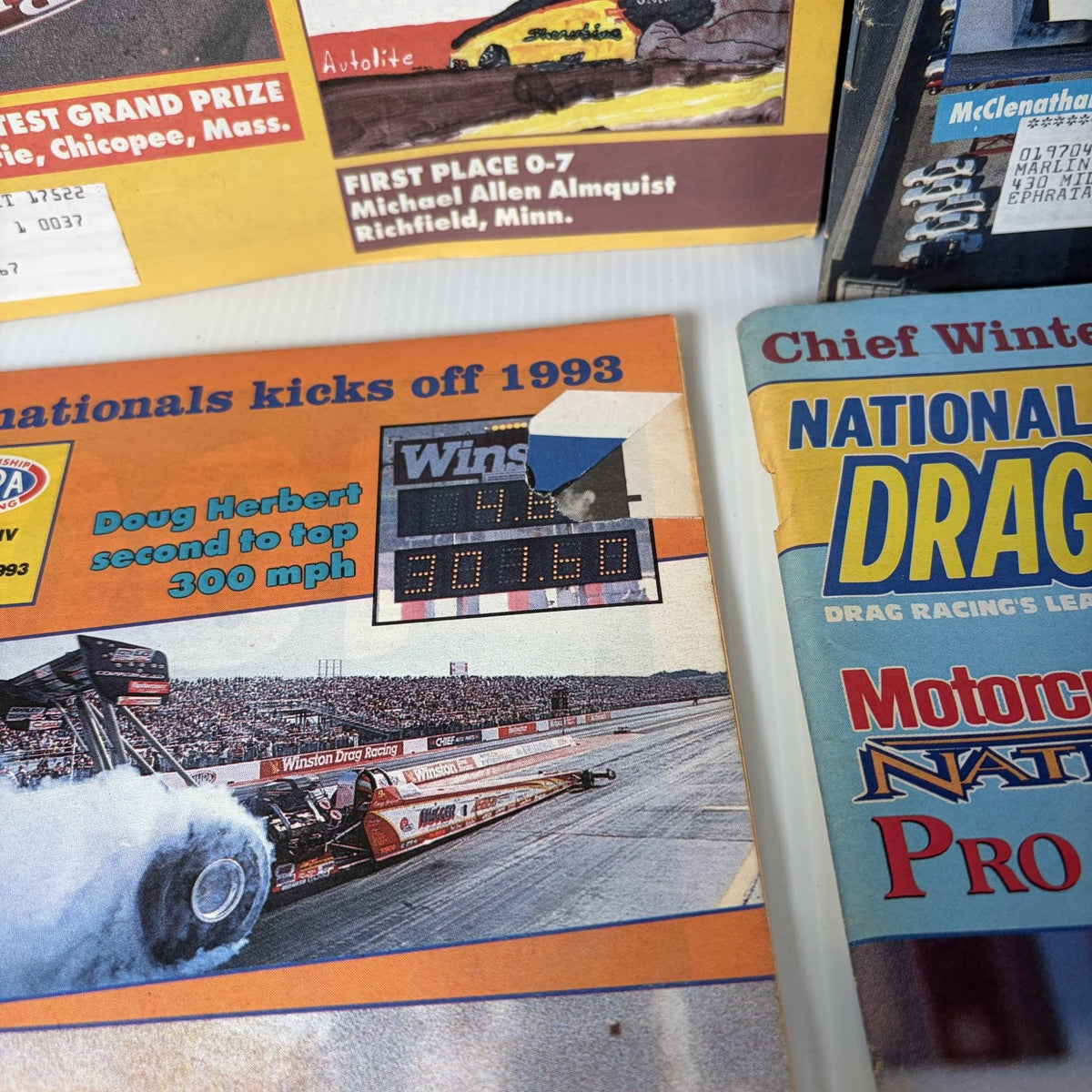 Lot of 22 National Dragster Magazine 1993 January - June NHRA Drag Racing Weekly