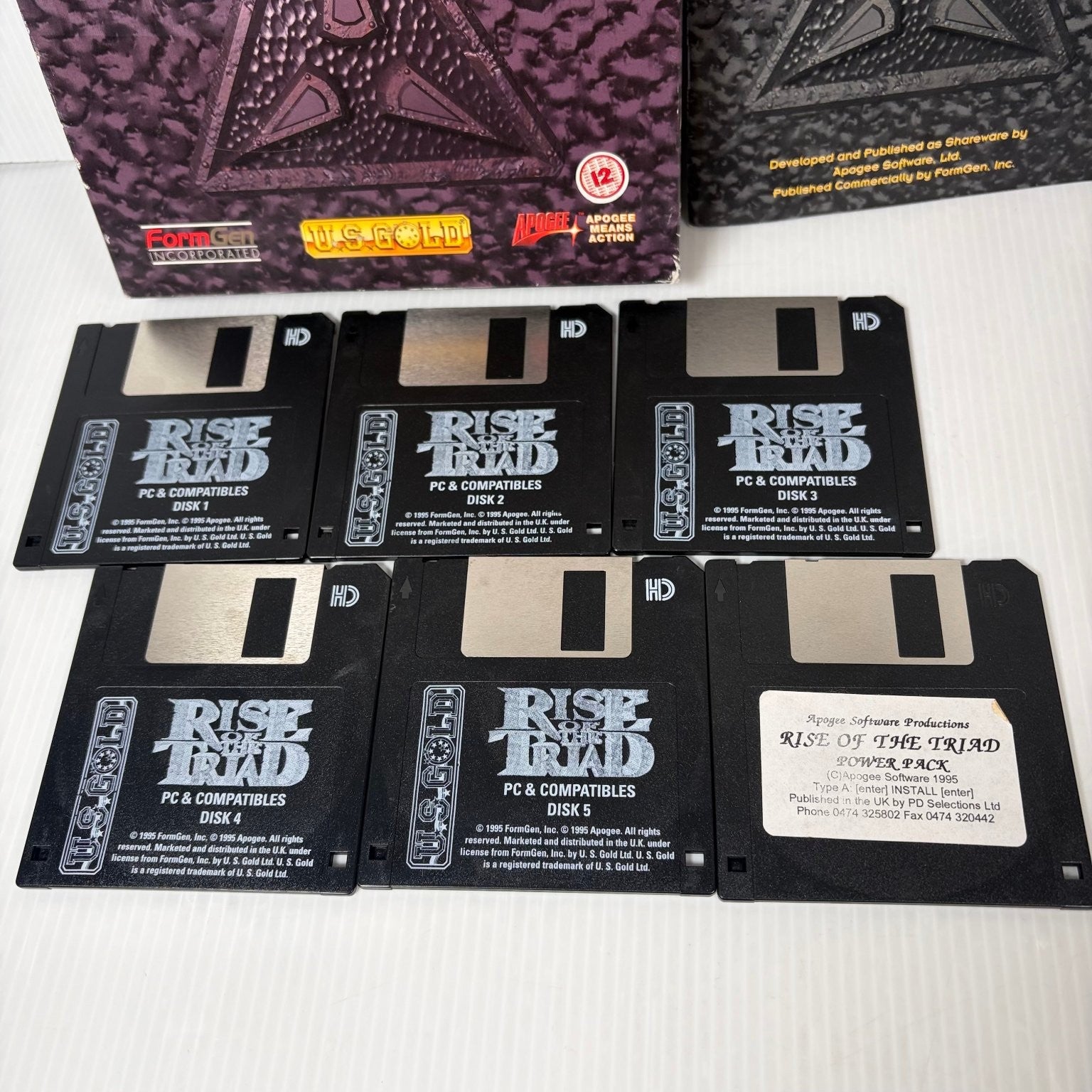 Rise of the Triad: Dark War PC Big Box Video Game 3.5" Floppy Disk w/ Power Pack
