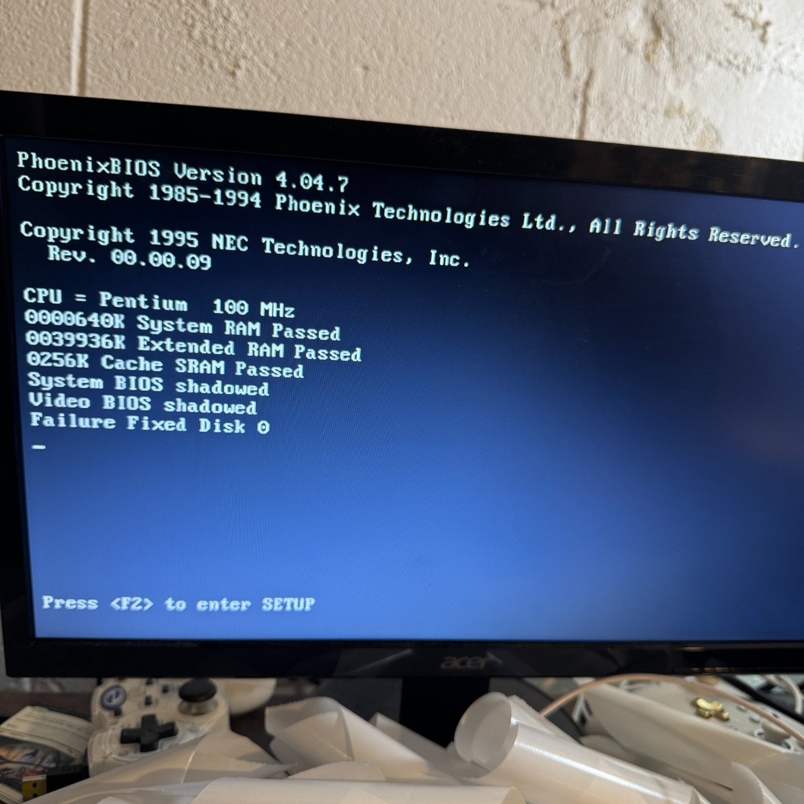 Vintage NEC PowerMate VP75 Intel Pentium Model PM-1520-24813C AS IS For Repair