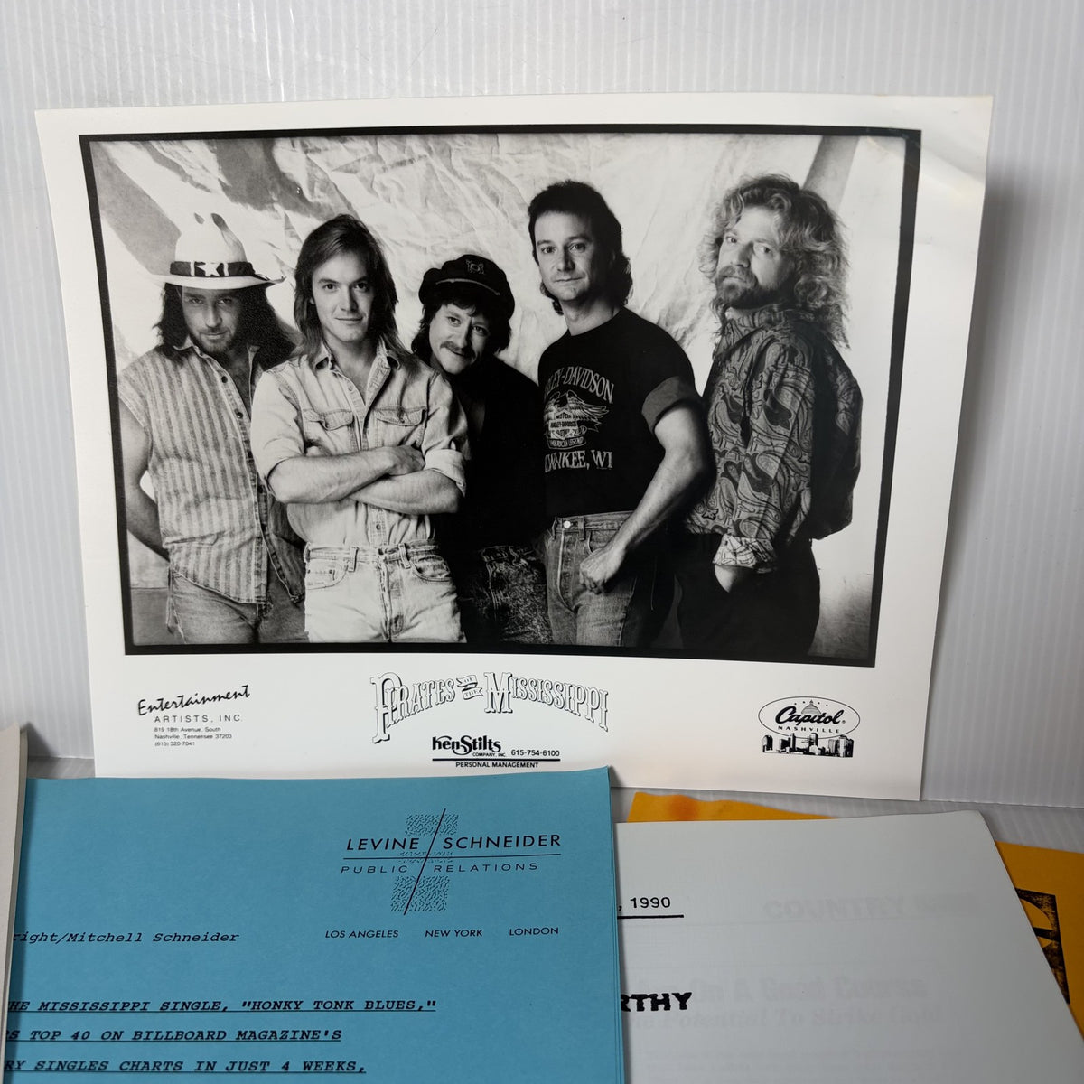 Pirates of the Mississippi 1990 Press Kit Photo Bio Flyers Country Music