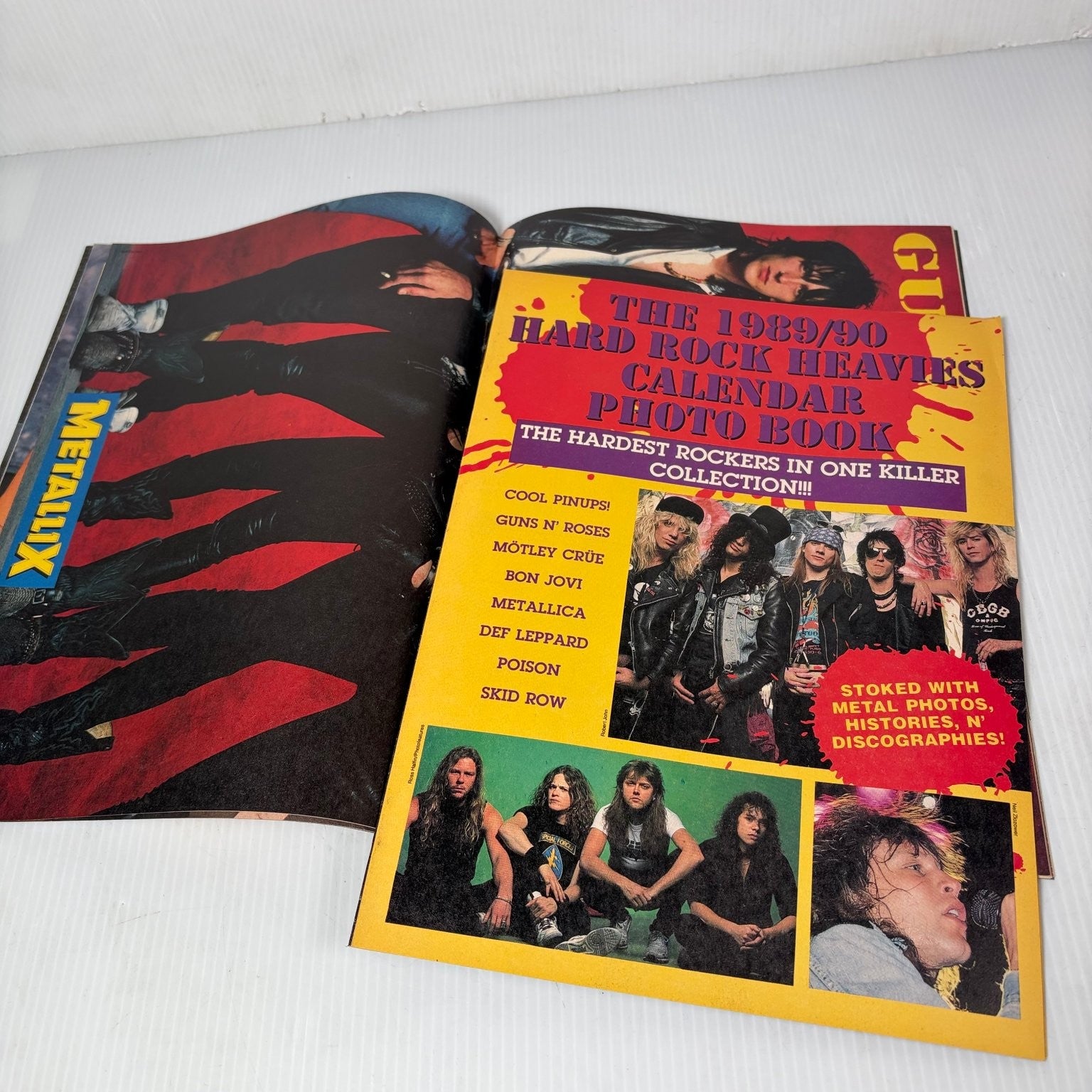 Metallix Heavy Metal Magazine October 1989 Ozzy W.A.S.P w/ Calendar & Poster
