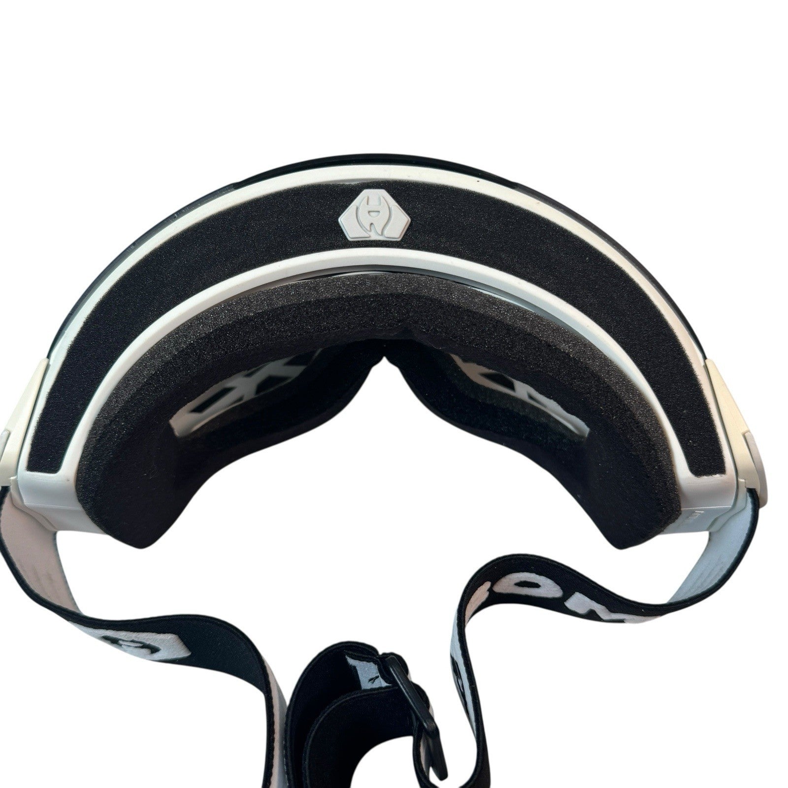 Abom Heated Anti-Fog Ski Snowboard Goggles White Frame Blue Lens