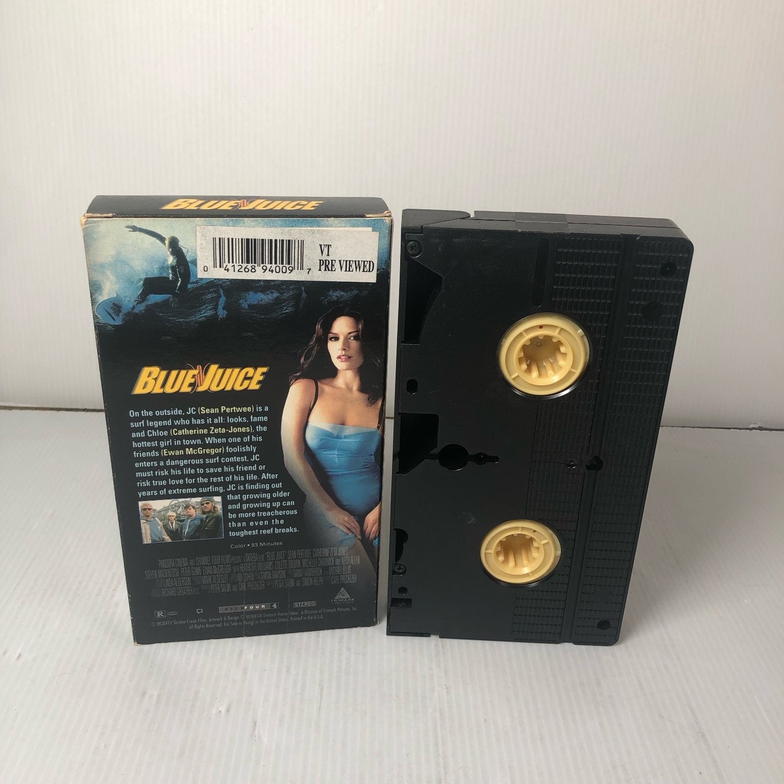 Blue Juice VHS 1995 Surfing Romance Drama Miramax Catherine Zeta-Jones