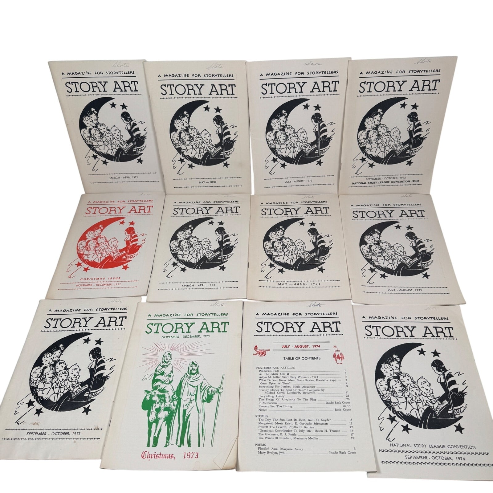 44 Story Art Magazines Lot (1970-1979) National Story League Altoona VTG Zine